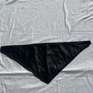 Leather riding bandanna